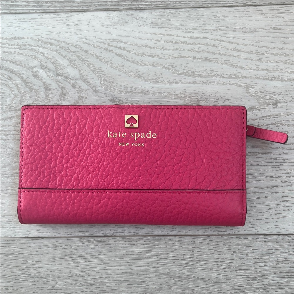 Kate Spade Pink Leather Long Wallet